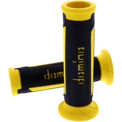 Griffgummi A350 schwarz/gelb für Motorräder 22 / 26 mm offen