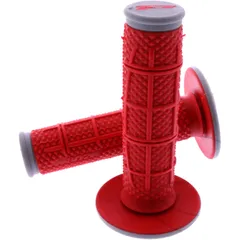 Griffgummi 802 Carbon grau/rot für Motorräder D.22/25mm geschlossen