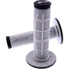 Griffgummi 802 Carbon schwarz/weiß für Motorräder 22 / 25 mm geschlossen