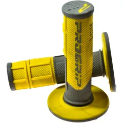 GRIP RUBBER 801 GREY/YELLOW for MX/SCOOTER