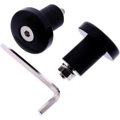Mini Lenkerenden aus Aluminium 17 mm in Schwarz