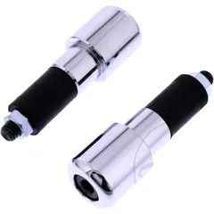 Lenkerenden aus Stahl verchromt für 17 mm Stahllenker