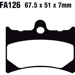 Brake pad standard ebc FA126TT