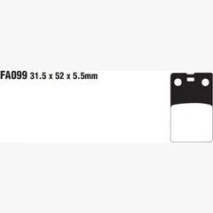 Brake pad standard scooter ebc SFA099