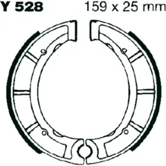 Bremsbacken mit Feder EBC gerillt Alternative: 7321284 passend für: Yamaha YFM