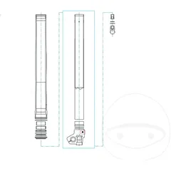 Lock screw fork KAYABA M6X6mm for: Honda CRF