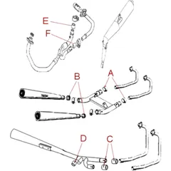 Auspuffverbindungsdichtung Athena 43X48X29MM passend für: Honda CB, XL, CJ, GL