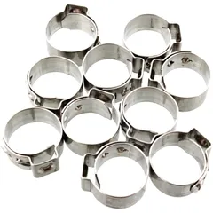 BAND CLAMP for Motorcycles 18.9 JMP WIDTH 7MM STAINLESS STEEL 10 PCS