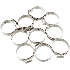 BAND CLAMP for Motorcycles 26.4 JMP WIDTH 7MM STAINLESS STEEL 10 PCS