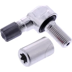 Angled Aluminum Schrader Valve for TPMS 8.5mm Silver