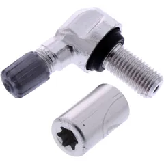 Angled Aluminium Schrader Valve for TPMS 11.5mm Silver