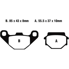 Bremsklotz Standard EBC passend für: Kawasaki GPZ, KLR, KMX, Cectek/Herkules Gladiator, Quadrift, Kingcobra 7370005