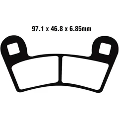 Bremsklotz Standard EBC Alternative: 7870039 passend für: Polaris General, Outlaw
