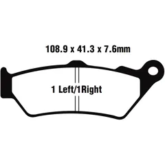 Bremsklotz Standard Scooter EBC Alternative: 7872765 passend für: BMW F 650, C1