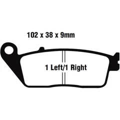 Bremsklotz Semi - Sinter V EBC passend für: Triumph Bonneville, Thruxton, Speedmaster