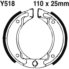 Bremsbacken mit Feder EBC gerillt passend für: Yamaha DT, PW, CW, MBK CW