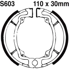Bremsbacken mit Feder EBC gerillt passend für: Kawasaki KE, KLX, KD, Suzuki RV, TS, GT, RM