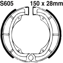 Bremsbacken mit Feder EBC gerillt passend für: Kawasaki KX, KDX, KL, Suzuki LT - F