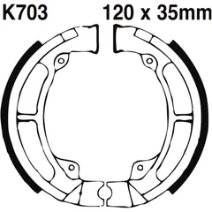 Bremsbacken mit Feder EBC gerillt passend für: Kawasaki KLR, KE, KL