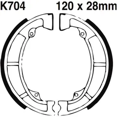Bremsbacken mit Feder EBC gerillt passend für: Kawasaki KE, KX, KL
