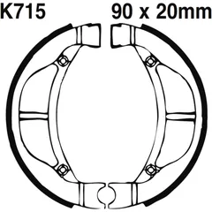 Bremsbacken mit Feder EBC gerillt passend für: Kawasaki KLX, KX, Suzuki DR - Z