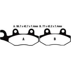 Bremsklotz Sinter MX - S EBC passend für: Kawasaki KVF, KLX, KX, Yamaha YFM, YFZ