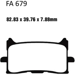 Bremsklotz Sinter HH EBC passend für: Honda CRF, CB, CBR