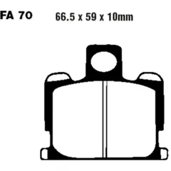 Bremsklotz Semi - Sinter V EBC passend für: Yamaha RD, RX