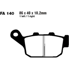 Bremsklotz Semi - Sinter V EBC passend für: Honda NC, CB, CBR, Triumph Tiger, Bonneville, Daytona