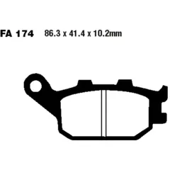 Bremsklotz Semi - Sinter V EBC passend für: Honda CB, CBF, CBR, Kawasaki Z, Vulcan, KLE