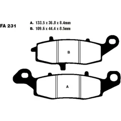 Bremsklotz Semi - Sinter V EBC passend für: Kawasaki VN, ER - 6F, ER - 6N 7377046