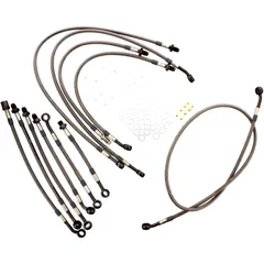 Bremsschlauch Stahlflex Kit Anschluss anthrazit 11 - teilig passend für: Honda CBR