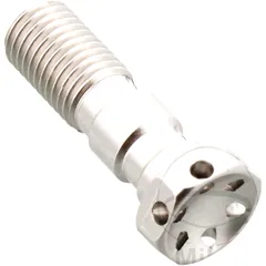 Hohlschraube doppelt M10 x 1.25 Alu Racing silber