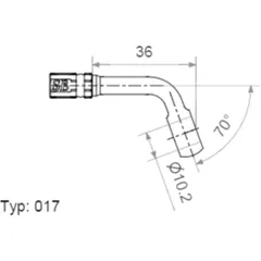 Ringfitting Vario TYP017 10 mm 70 Grad für Motoräder