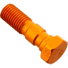 Hohlschraube doppelt M10x1.25 Alu orange für Motorräder