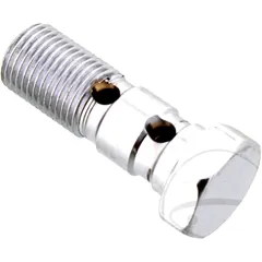 Hohlschraube doppelt 7/16-24 Aluminium chrom