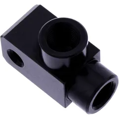 2-Wege Verteiler geschraubt 90 Grad M10 x 1.00 schwarz