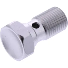 Hohlschraube Aluminium M10 x 1,00 silber