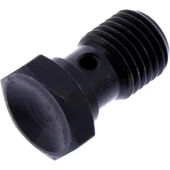 Hohlschraube einfach 7/16-20 für Motorräder aus schwarzem Edelstahl
