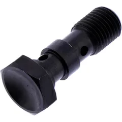 Hohlschraube doppelt 3/8-24 Edelstahl schwarz