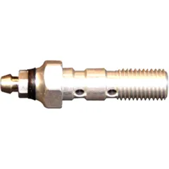 Hohlschraube doppelt M10 x 1.25 Aluminium silber mit Entlüfternippel