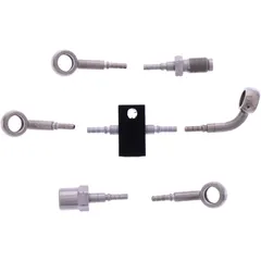 Bremsschlauch Stahlflex Kit Anschluss silber 4 - teilig passend für: BMW K