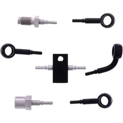 Bremsschlauch Stahlflex Kit Anschluss schwarz 4 - teilig passend für: BMW K
