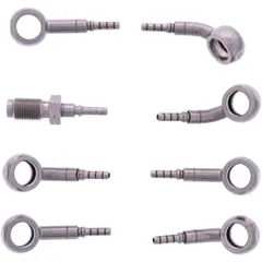 Bremsschlauch Stahlflex Kit Anschluss silber 4 - teilig passend für: BMW R