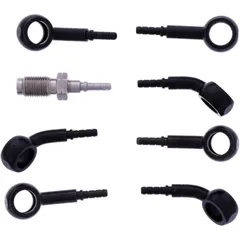 Bremsschlauch Stahlflex Kit Anschluss schwarz 4 - teilig passend für: BMW R