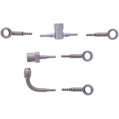 Bremsschlauch Stahlflex Kit Anschluss silber 4 - teilig passend für: BMW R 7576033
