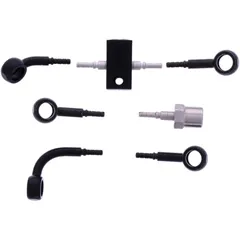 Bremsschlauch Stahlflex Kit Anschluss schwarz 4 - teilig passend für: BMW R 7576035