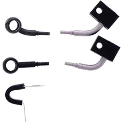 Bremsschlauch Stahlflex Kit Anschluss schwarz 2 - teilig passend für: Honda CBF