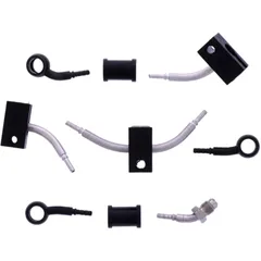 Bremsschlauch Stahlflex Kit Anschluss schwarz 4 - teilig passend für: Honda CBR