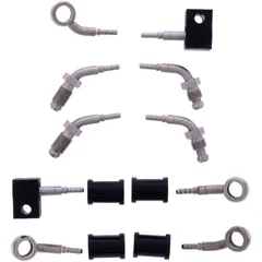 Bremsschlauch Stahlflex Kit Anschluss silber 5 - teilig passend für: Kawasaki ER - 6N